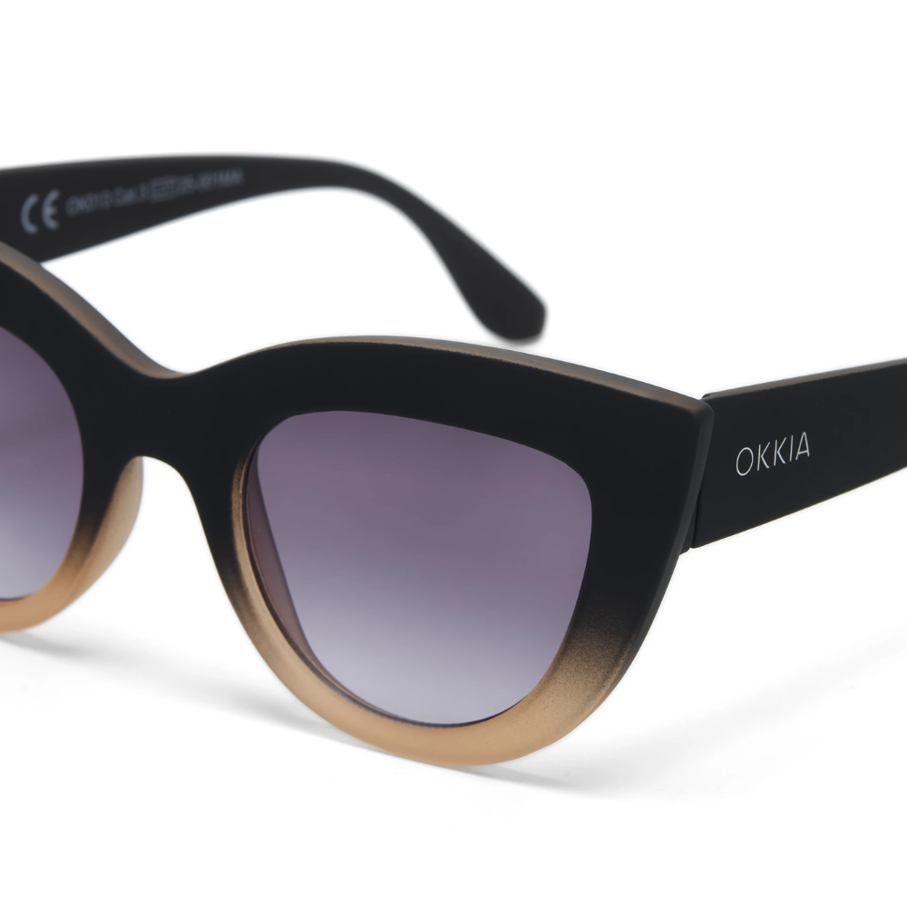 Load image into Gallery viewer, OKKIA Claudia Adult Sunglasses - Black Shaded Rose