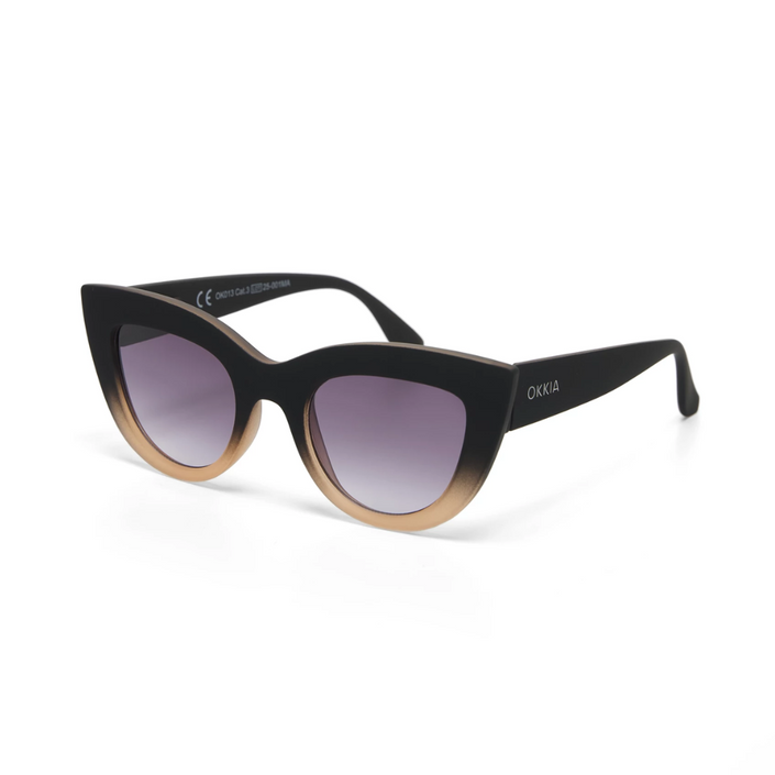 OKKIA Claudia Adult Sunglasses - Black Shaded Rose