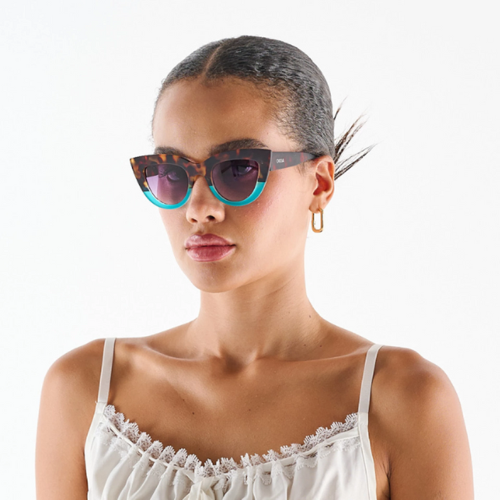 OKKIA Claudia Adult Sunglasses - Havana & Blue