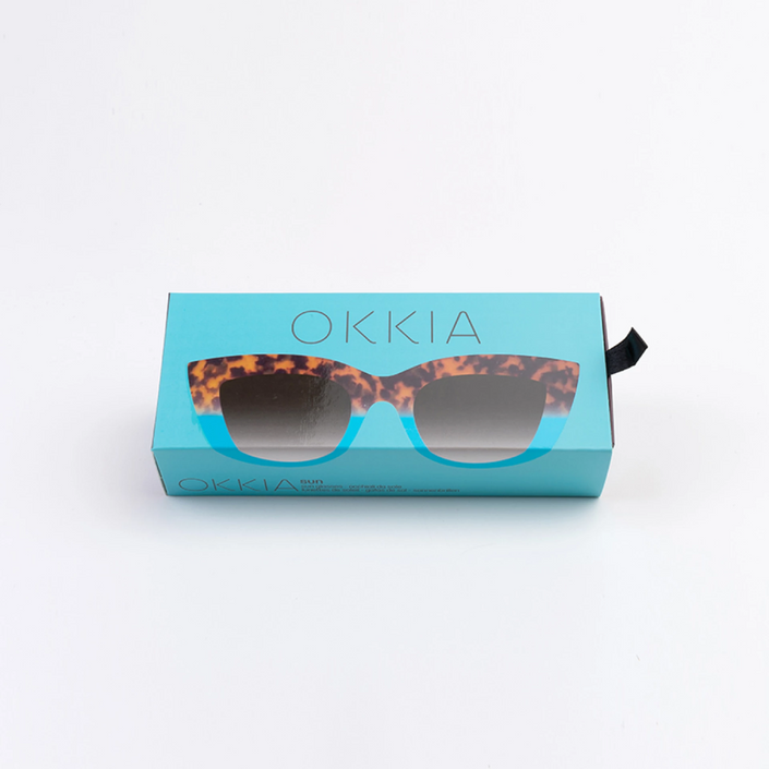 OKKIA Claudia Adult Sunglasses - Havana & Blue