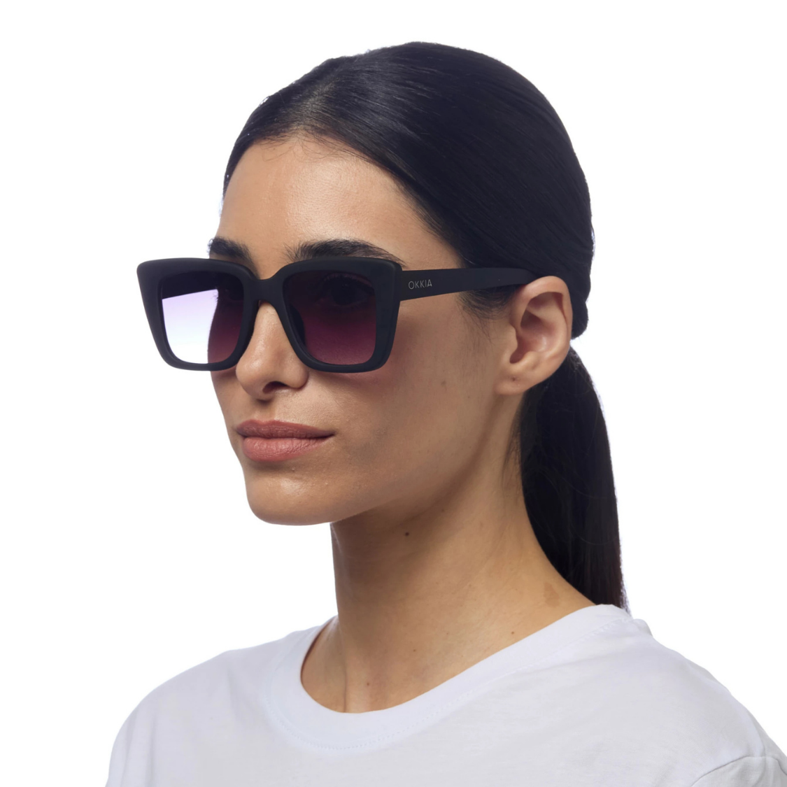 Load image into Gallery viewer, OKKIA Elba Adult Sunglasses - Black Gradient