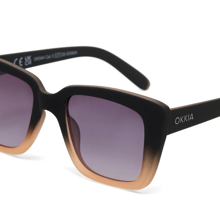 OKKIA Elba Adult Sunglasses - Black Shaded Rose