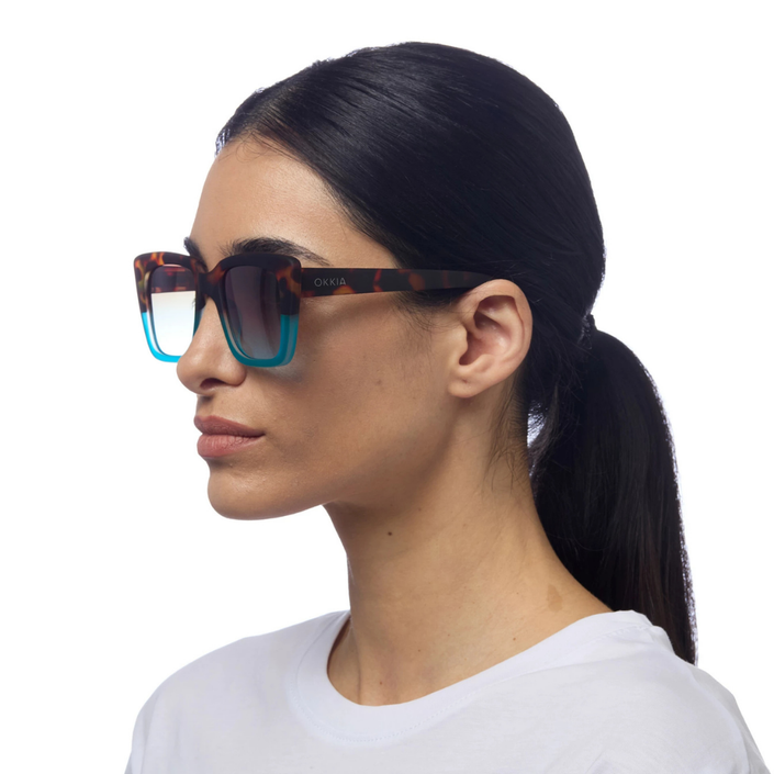 OKKIA Elba Adult Sunglasses - Havana Blue