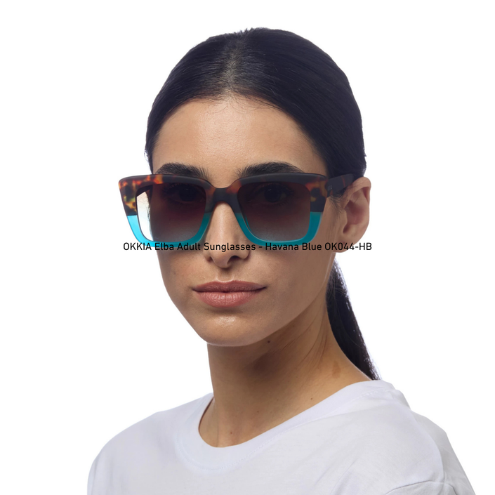 OKKIA Elba Adult Sunglasses - Havana Blue