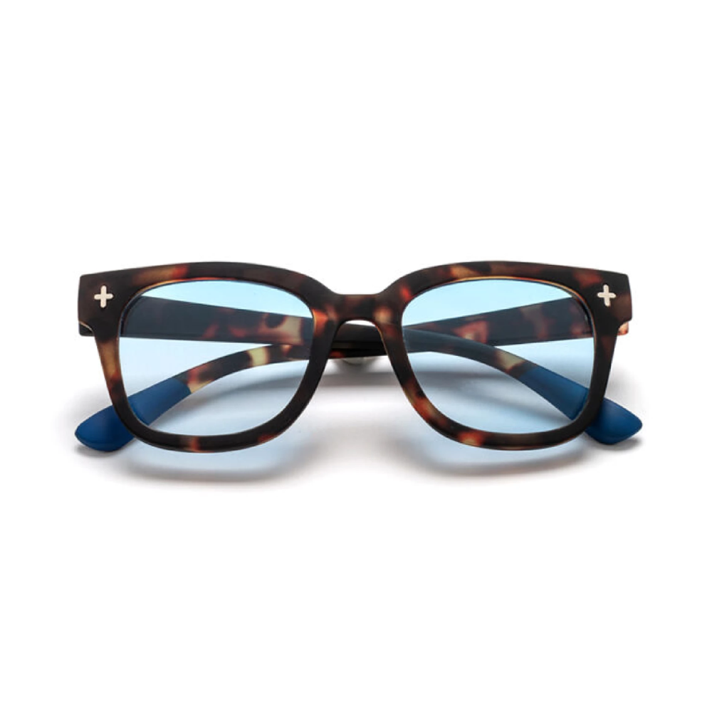 Load image into Gallery viewer, OKKIA Giovanni Adult Sunglasses - Classic Havana &amp; Blue