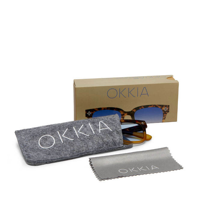 OKKIA Giovanni Adult Sunglasses - Havana Yellow