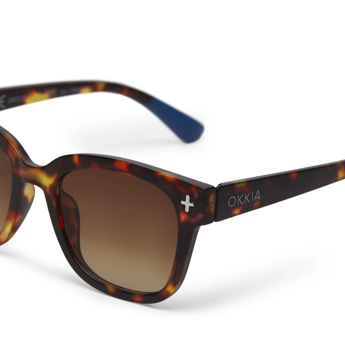 OKKIA Giovanni Adult Sunglasses - Havana & Blue