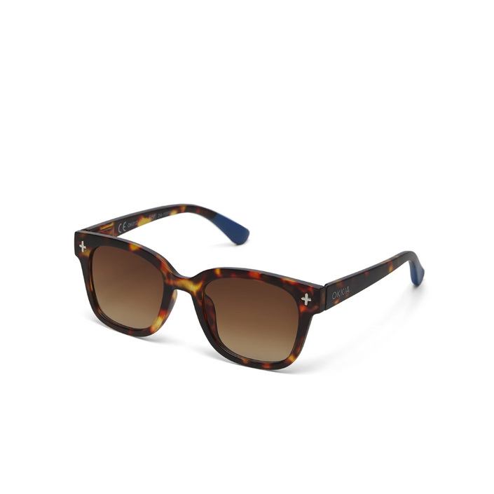 OKKIA Giovanni Adult Sunglasses - Havana & Blue