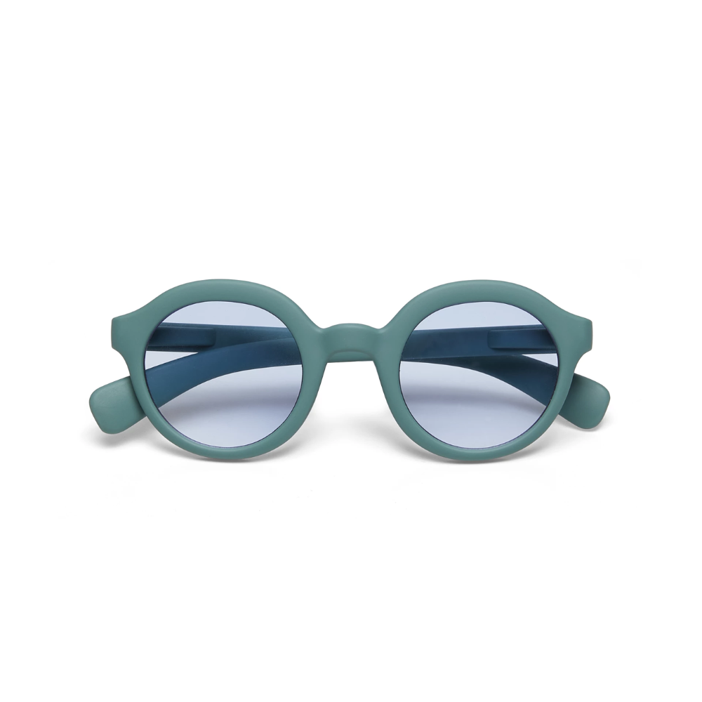 OKKIA Lauro Adult Sunglasses - Green Sage & Blue Gradient Lens