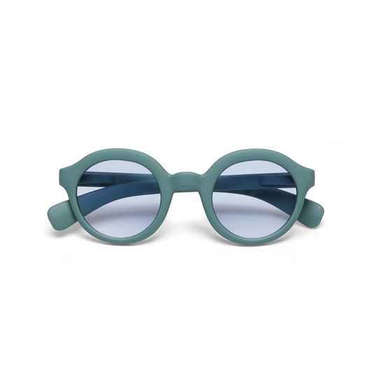 OKKIA Lauro Adult Sunglasses - Green Sage & Blue Gradient Lens