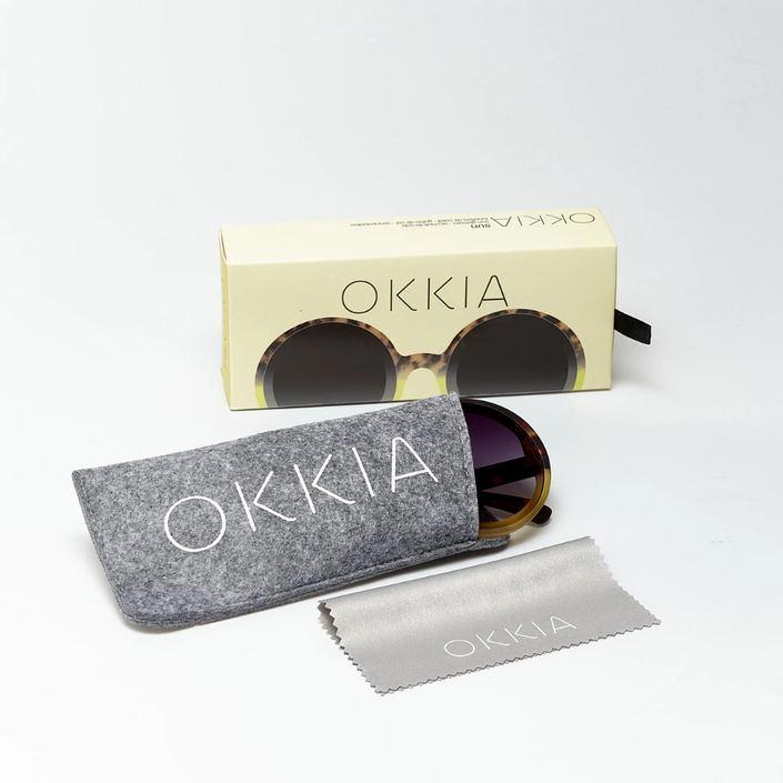 OKKIA Monica Adult Sunglasses - Havana Yellow