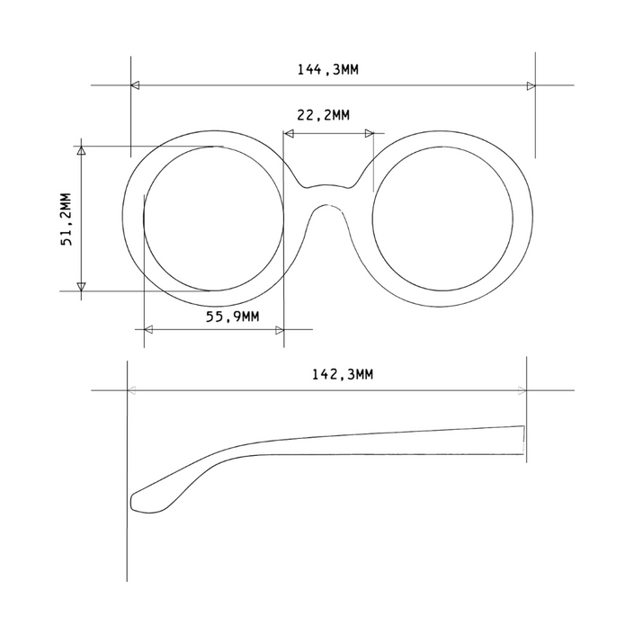 OKKIA Monica Adult Sunglasses - Havana Yellow