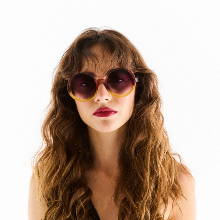 OKKIA Monica Adult Sunglasses - Havana Yellow