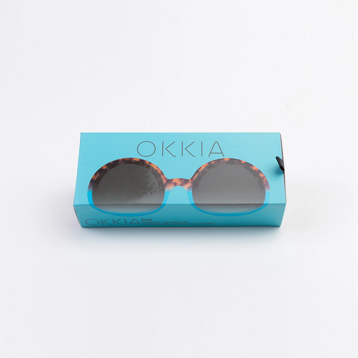 OKKIA Monica Adult Sunglasses - Havana & Blue