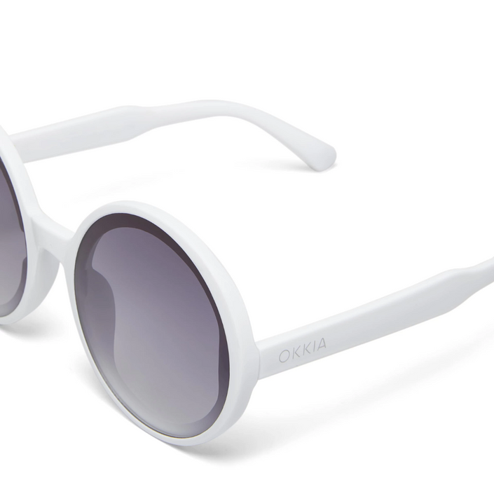 OKKIA Monica Adult Sunglasses - Optical White