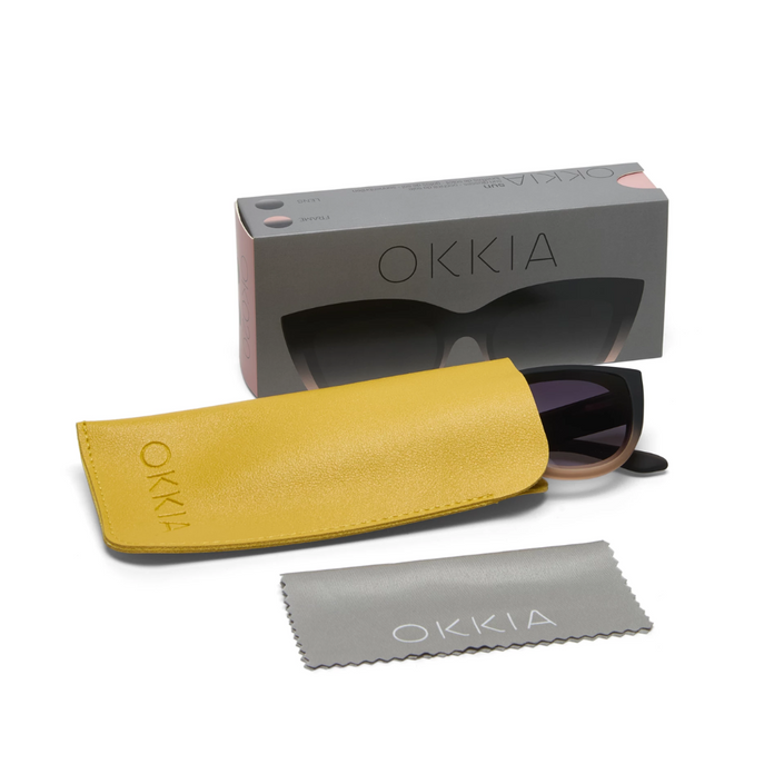 OKKIA Silvia Adult Sunglasses - Black Shaded Rose