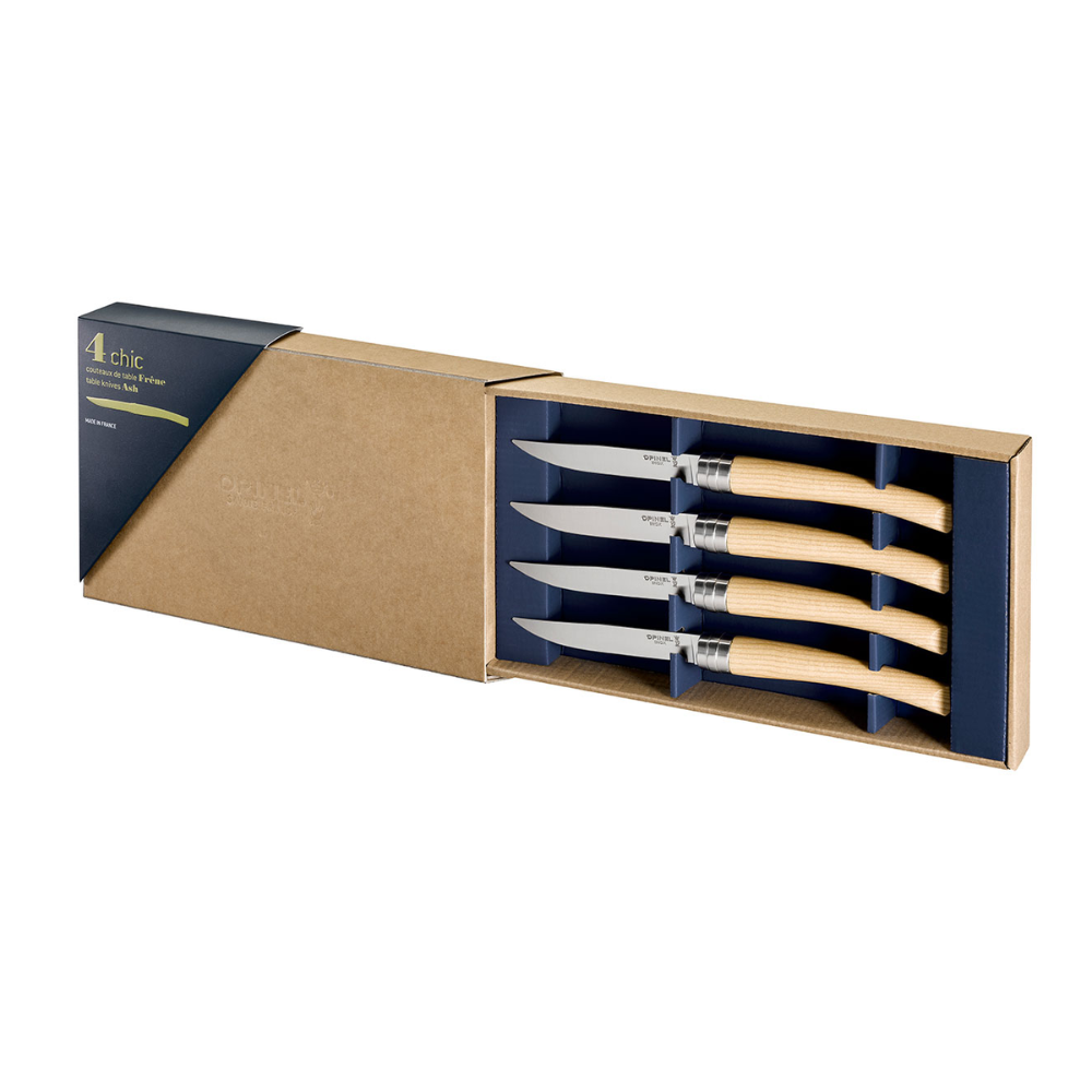 OPINEL 4 Piece Table Chic Steak Knives 10cm - Ash