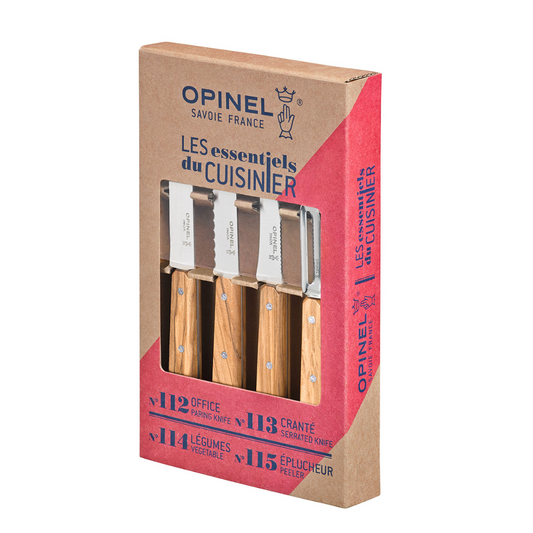 OPINEL Les Essentials 4 piece Kitchen Knife Set - Olive