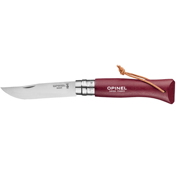 OPINEL N08 Colorama Trekking Folding Knife S/S - Burgundy