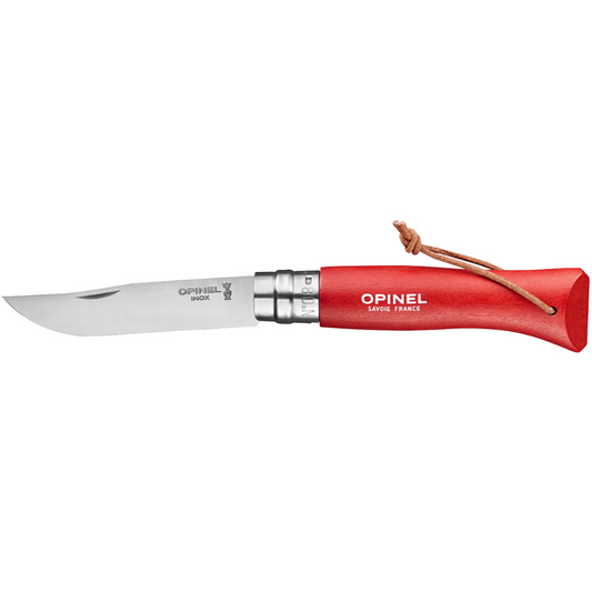 OPINEL N08 Colorama Trekking Folding Knife S/S - Red