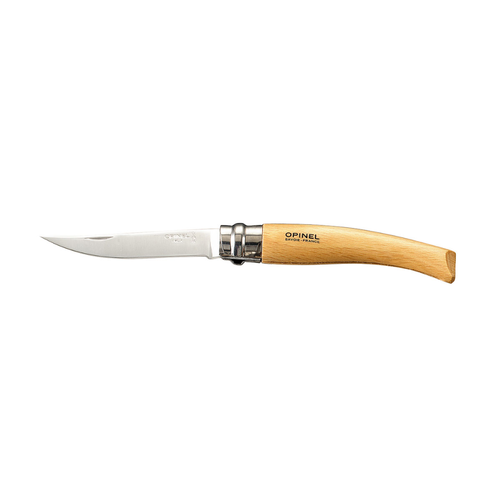 OPINEL N°08 Slim Folding Fillet Knife S/S - Beechwood