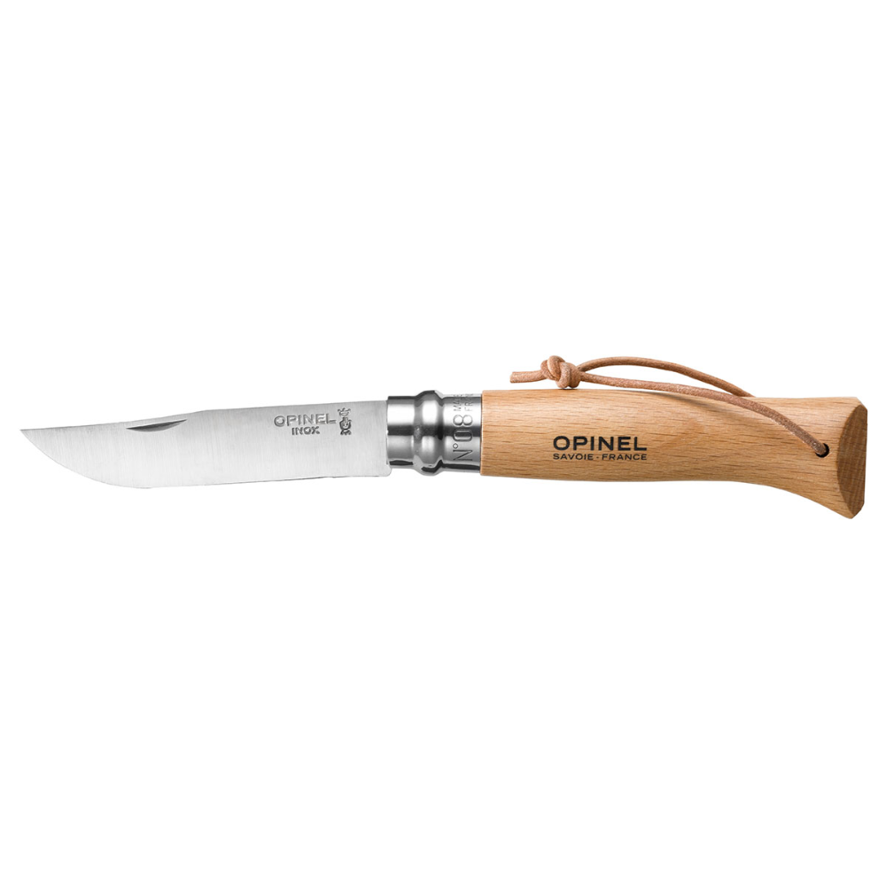 OPINEL N°08 Bushwhacker Folding Knife S/S - Beechwood