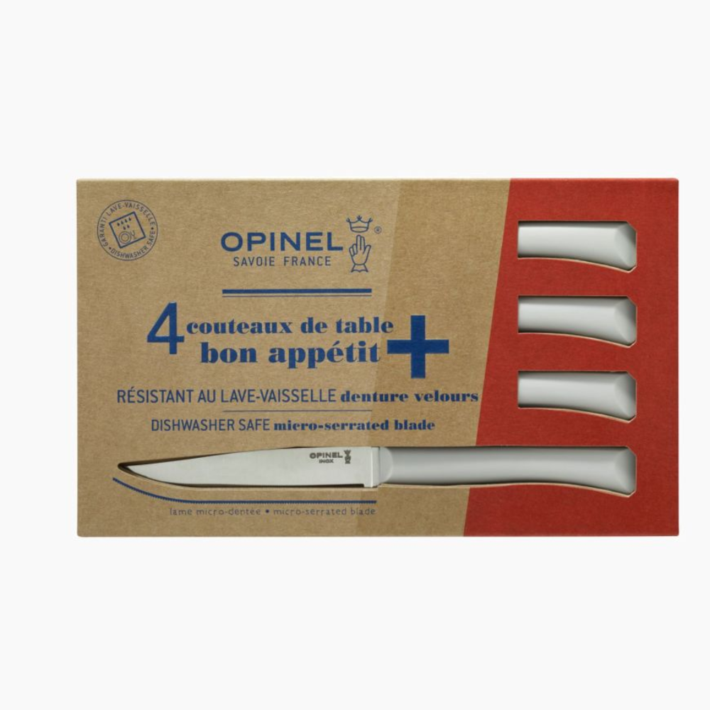 OPINEL N°125 Bon Appetit Table Knife Set of 4 - Cloud