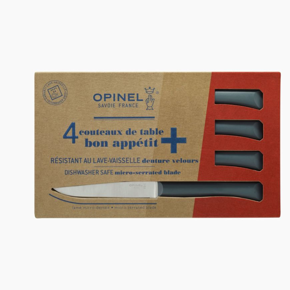 Load image into Gallery viewer, OPINEL N?125 Bon Appetit Table Knife Set of 4 - Grey