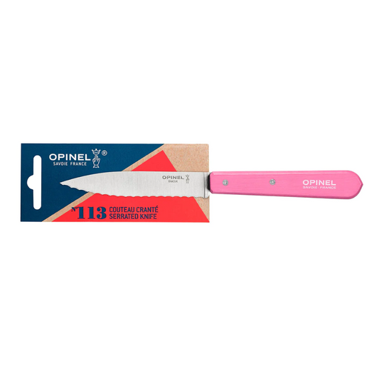 OPINEL Serrated N113 Paring Knife 10cm - Fuchsia