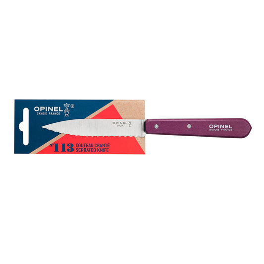 OPINEL Serrated N113 Paring Knife 10cm - Plum