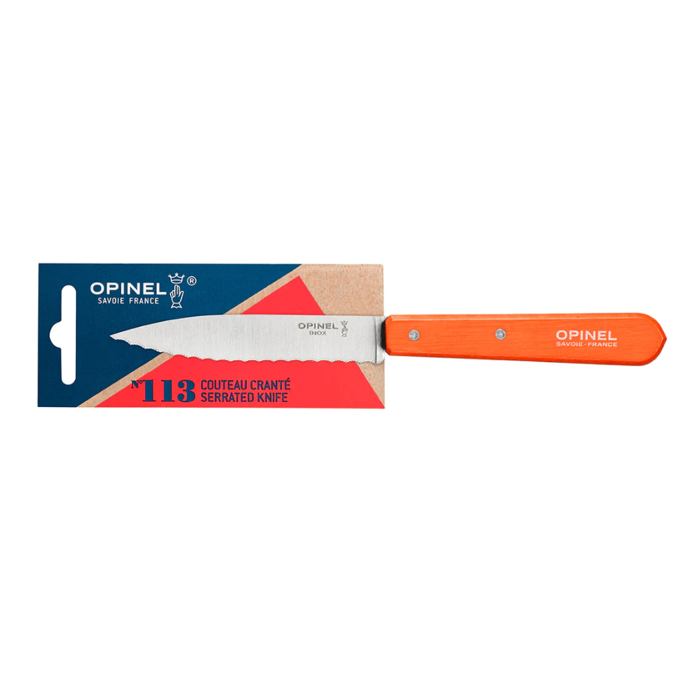 OPINEL Serrated N°113 Paring Knife 10cm - Tangerine