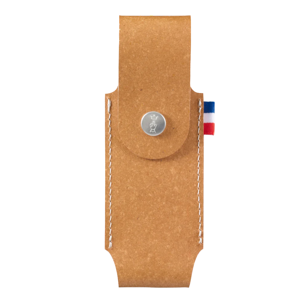 OPINEL Simple Leather Sheath w/ French Flag - Brown