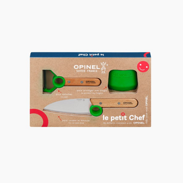 OPINEL Le Petit Childs Chef 3pc Kitchen Set - Green
