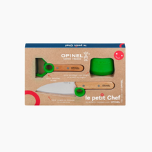 Load image into Gallery viewer, OPINEL Le Petit Childs Chef 3pc Kitchen Set - Green