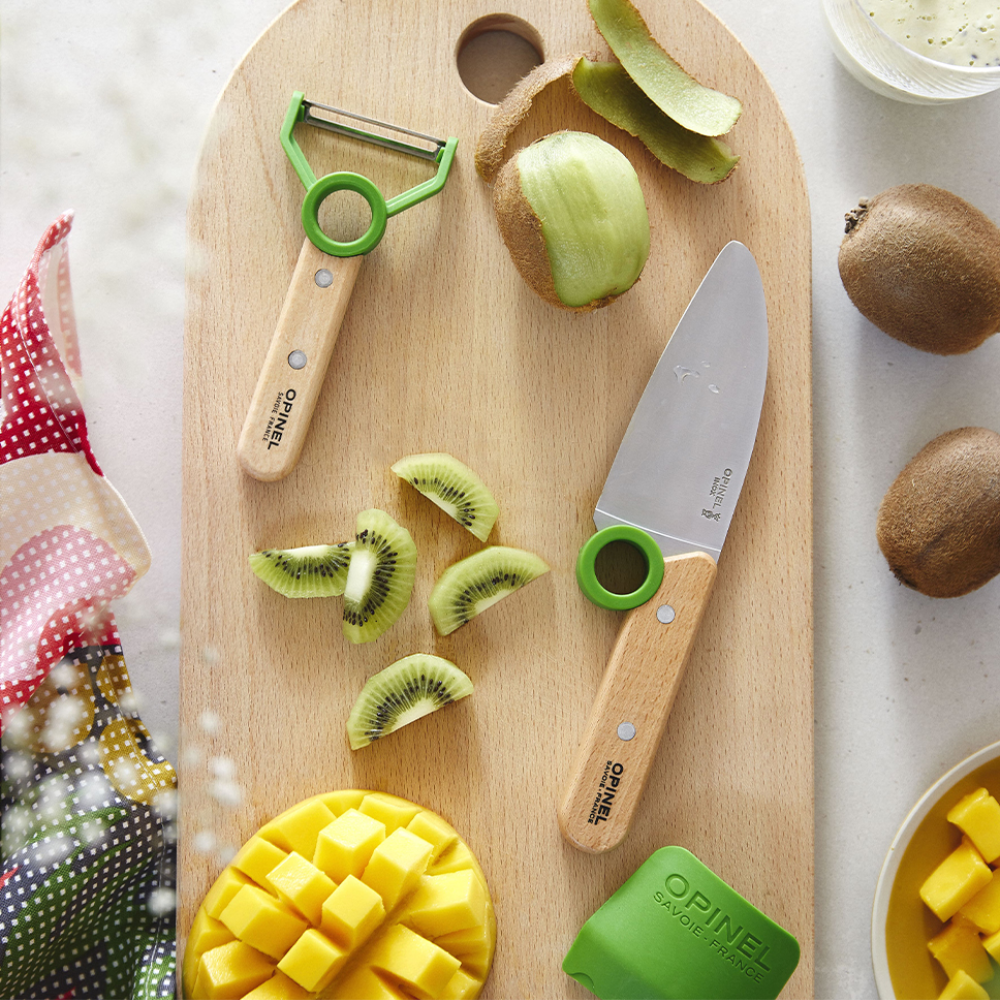 Load image into Gallery viewer, OPINEL Le Petit Childs Chef 3pc Kitchen Set - Green