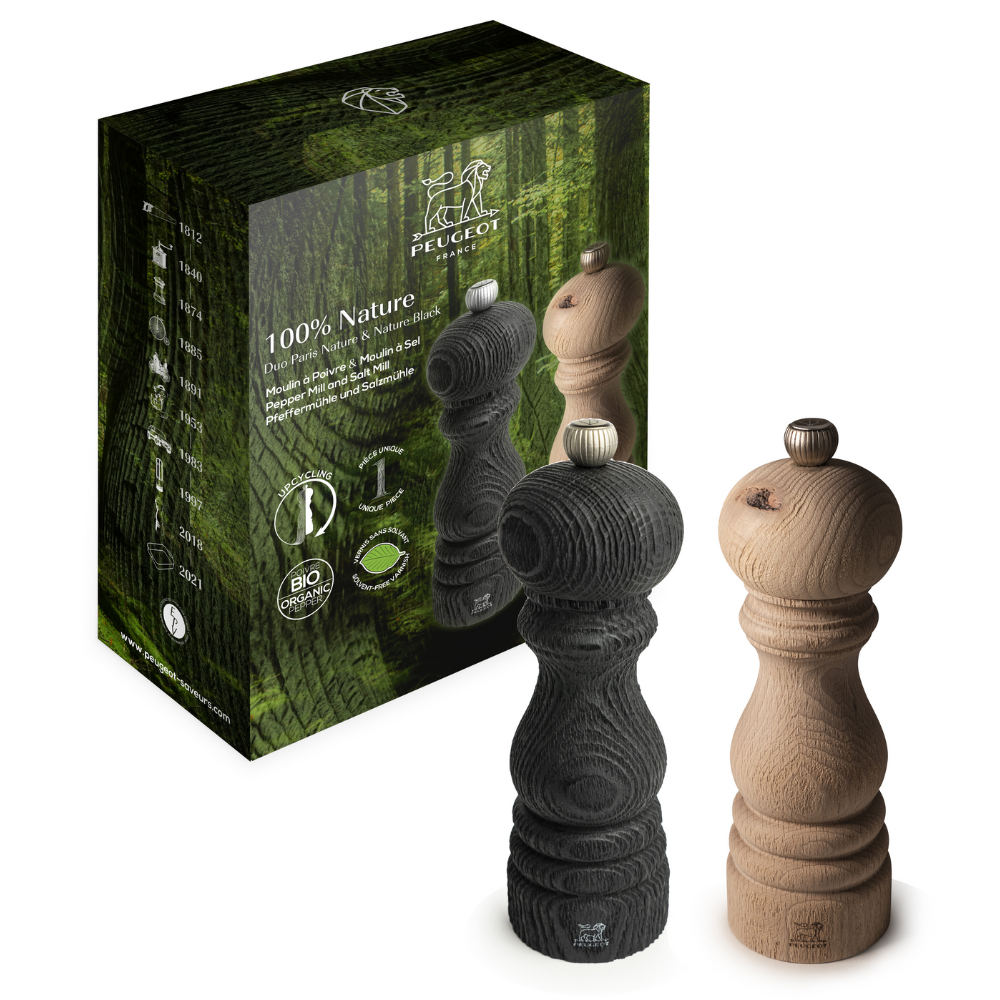 Load image into Gallery viewer, PEUGEOT 100% Nature Paris Salt/Pepper Mill Set  - 18cm