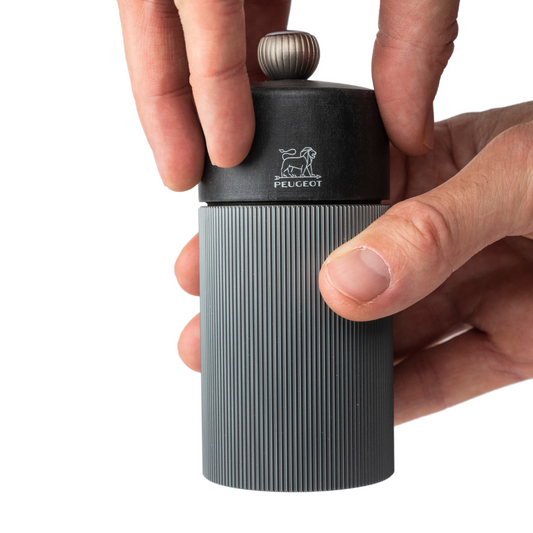 PEUGEOT Line Salt Mill Aluminium & Graphite Wood - 12cm