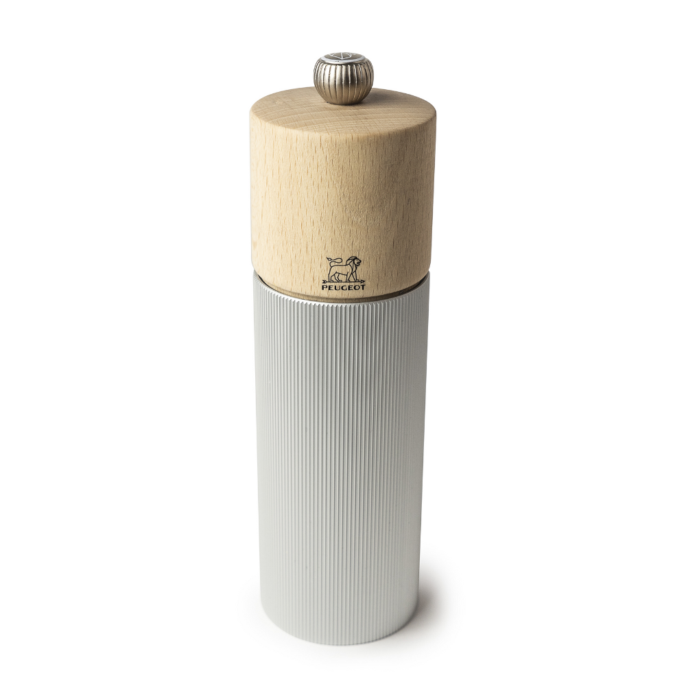 Load image into Gallery viewer, PEUGEOT Line Salt Mill Aluminium &amp; Natural Wood - 18cm