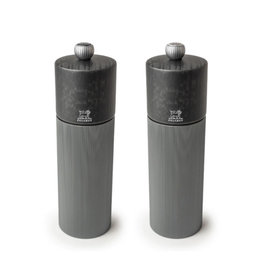 PEUGEOT Line Salt/Pepper Mill Set Aluminium & Graphite Wood - 18cm