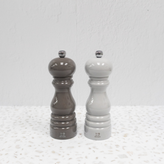 PEUGEOT Paris Salt/Pepper Mill Set Pearl and Taupe - 18cm
