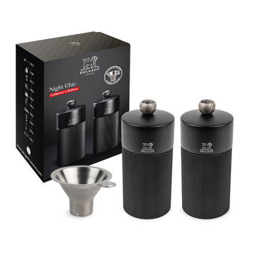 PEUGEOT Line Night Chic Salt/Pepper Mill Set Matt Black - 12cm