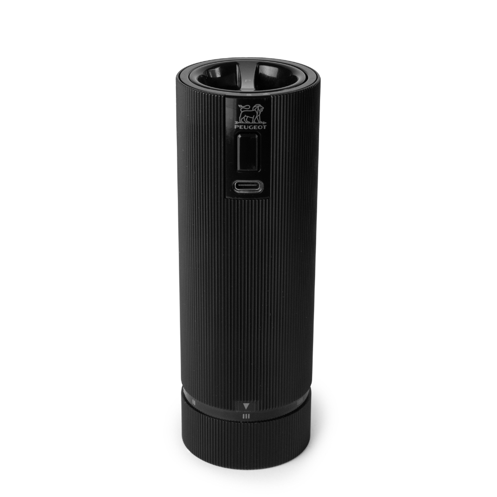 Load image into Gallery viewer, PEUGEOT Line Night Electric u&#39;Select Salt/Pepper Mill Set Matt Black - 15cm