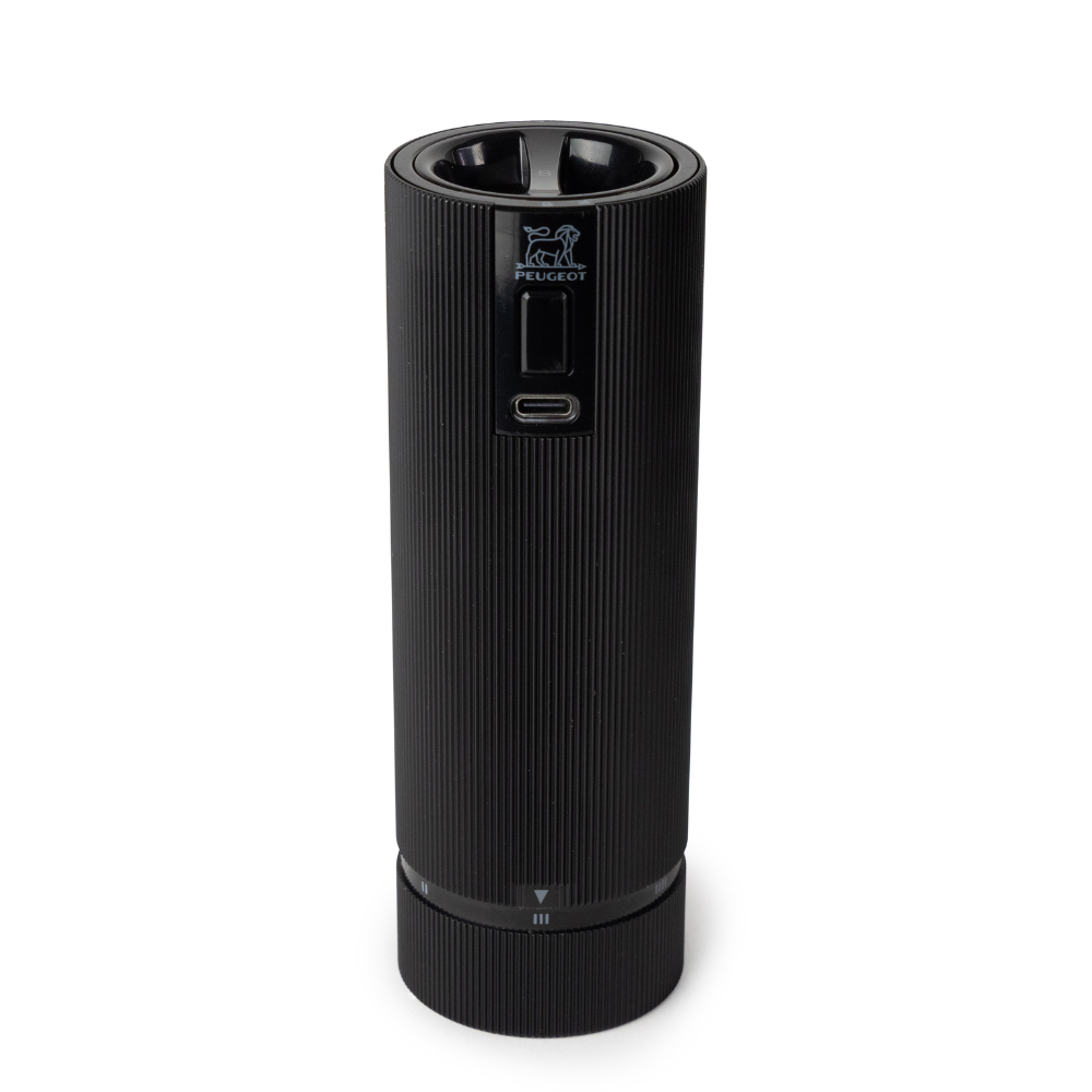 Load image into Gallery viewer, PEUGEOT Line Night Electric u&#39;Select Salt/Pepper Mill Set Matt Black - 15cm