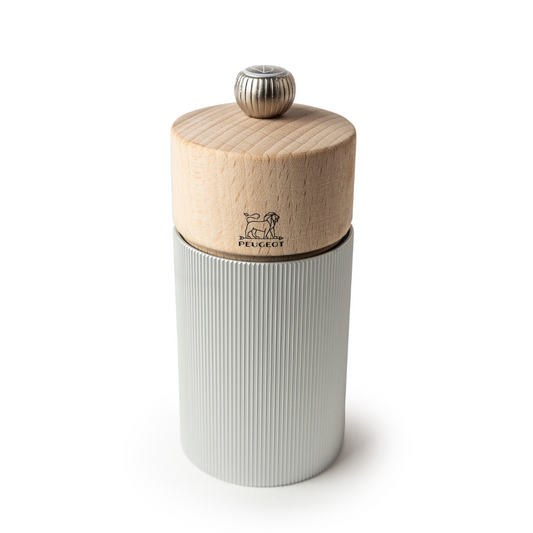 PEUGEOT Line Salt Mill Aluminium & Natural Wood - 12cm