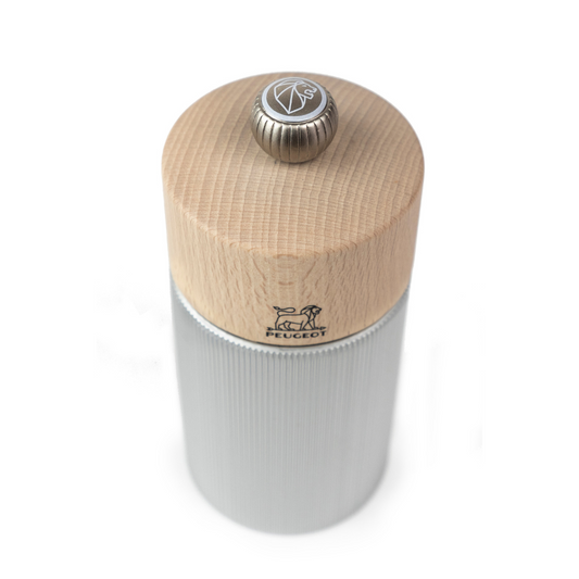 PEUGEOT Line Salt Mill Aluminium & Natural Wood - 12cm
