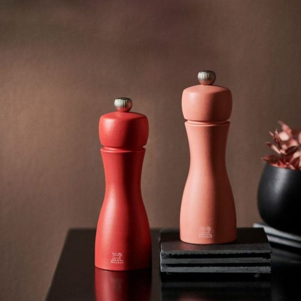 Load image into Gallery viewer, PEUGEOT Tahiti Fire Salt/Pepper Mill Set Bricks &amp; Flame - 15cm