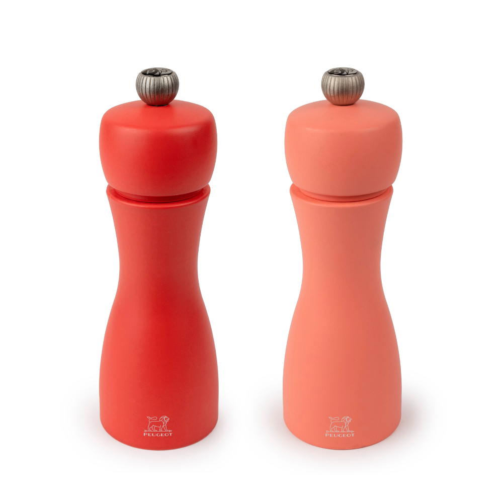 Load image into Gallery viewer, PEUGEOT Tahiti Fire Salt/Pepper Mill Set Bricks &amp; Flame - 15cm