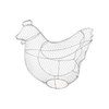 ESSCHERT DESIGN Topiary Frame - Chicken
