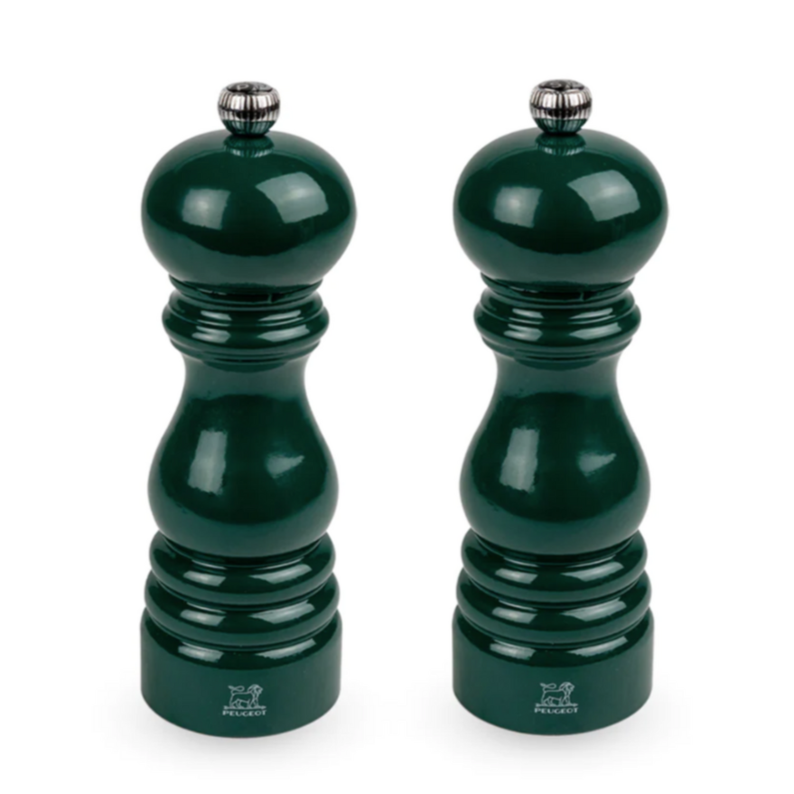 Load image into Gallery viewer, PEUGEOT Paris Salt/Pepper Mill Set Forest Green - 18cm