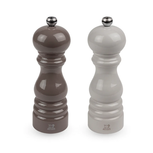 PEUGEOT Paris Salt/Pepper Mill Set Pearl and Taupe - 18cm